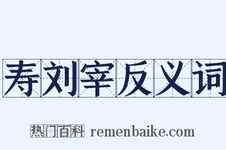 寿刘宰反义词是什么意思的图片